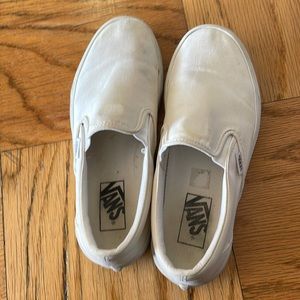 Vans white slides 8 womens